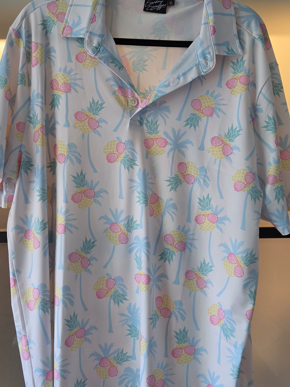 Sunday Swagger - Casual Tropical Pineapple Print Shirt
